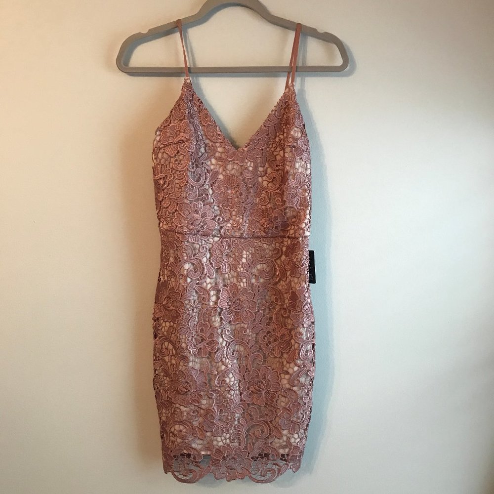 Mauve Lacy Cocktail Dress